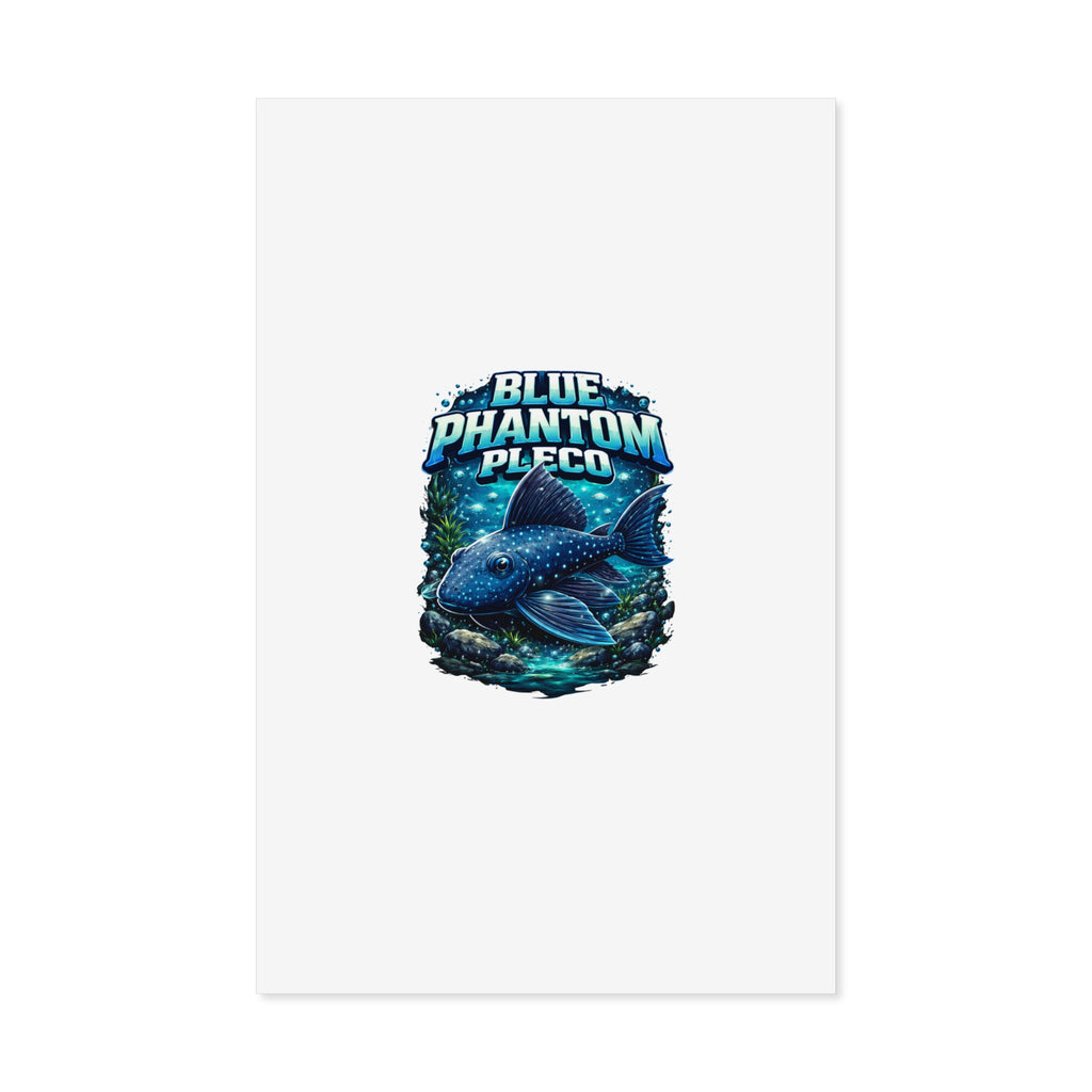 Blue Phantom Pleco L-128 – Premium Uncoated Matte Poster