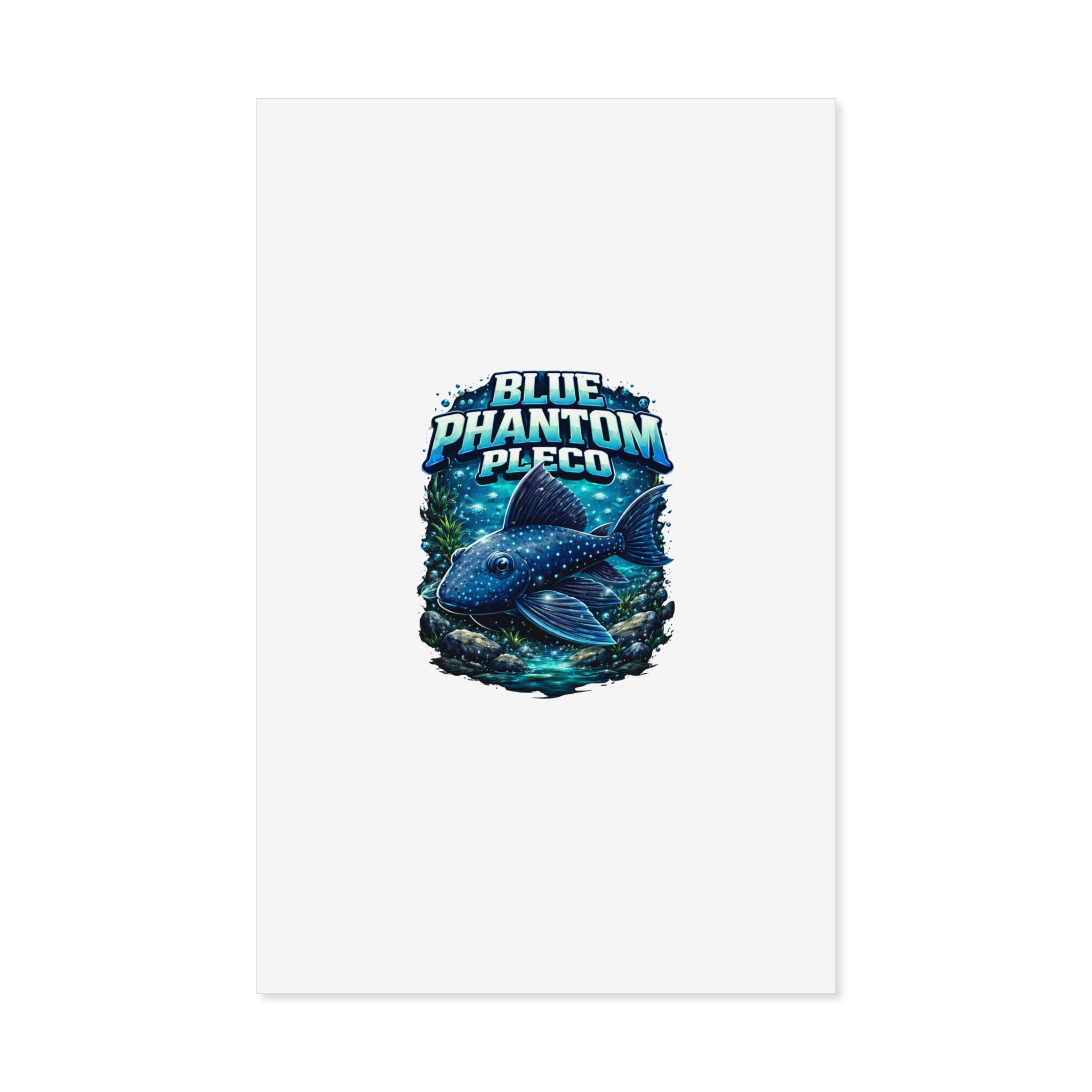 Blue Phantom Pleco L-128 – Premium Uncoated Matte Poster