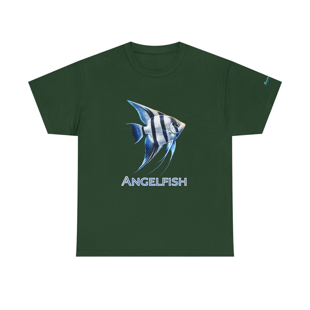 Angelfish Graphic Tee — Blue Tropical Fish Shirt