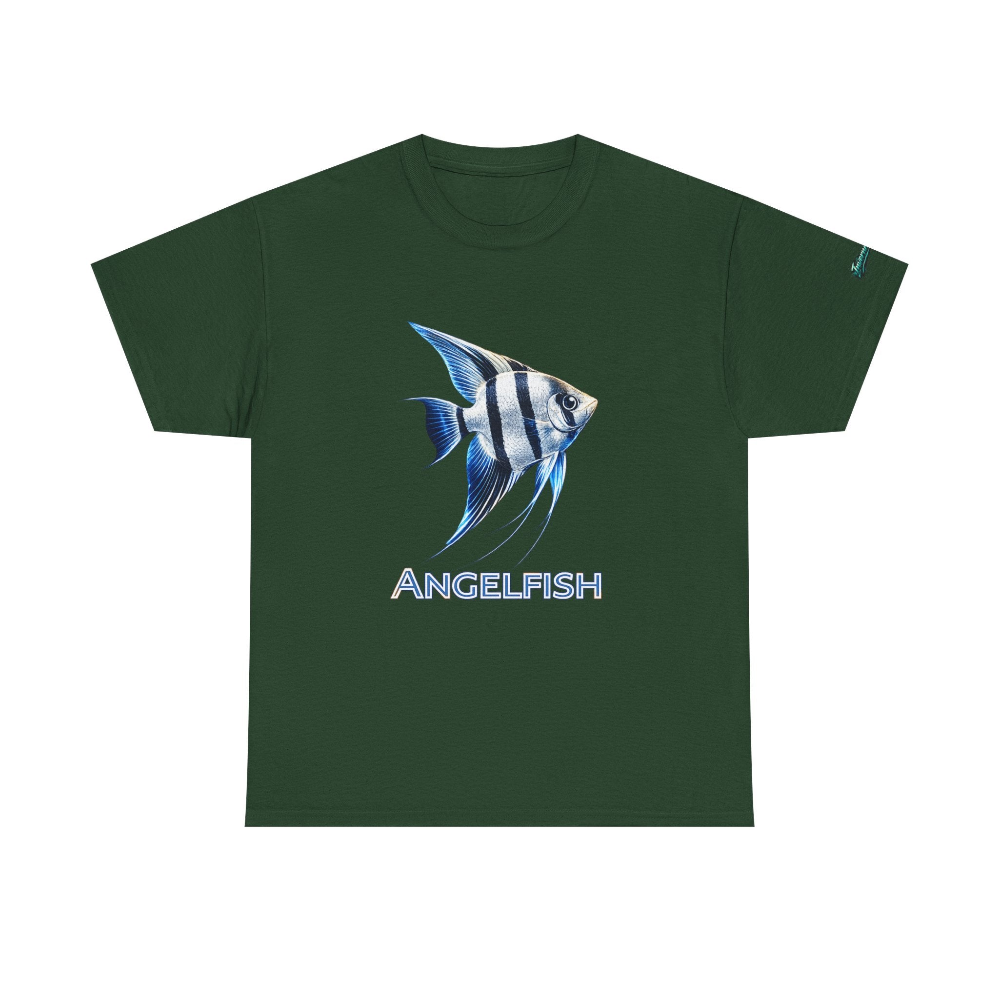 Angelfish Graphic Tee — Blue Tropical Fish Shirt