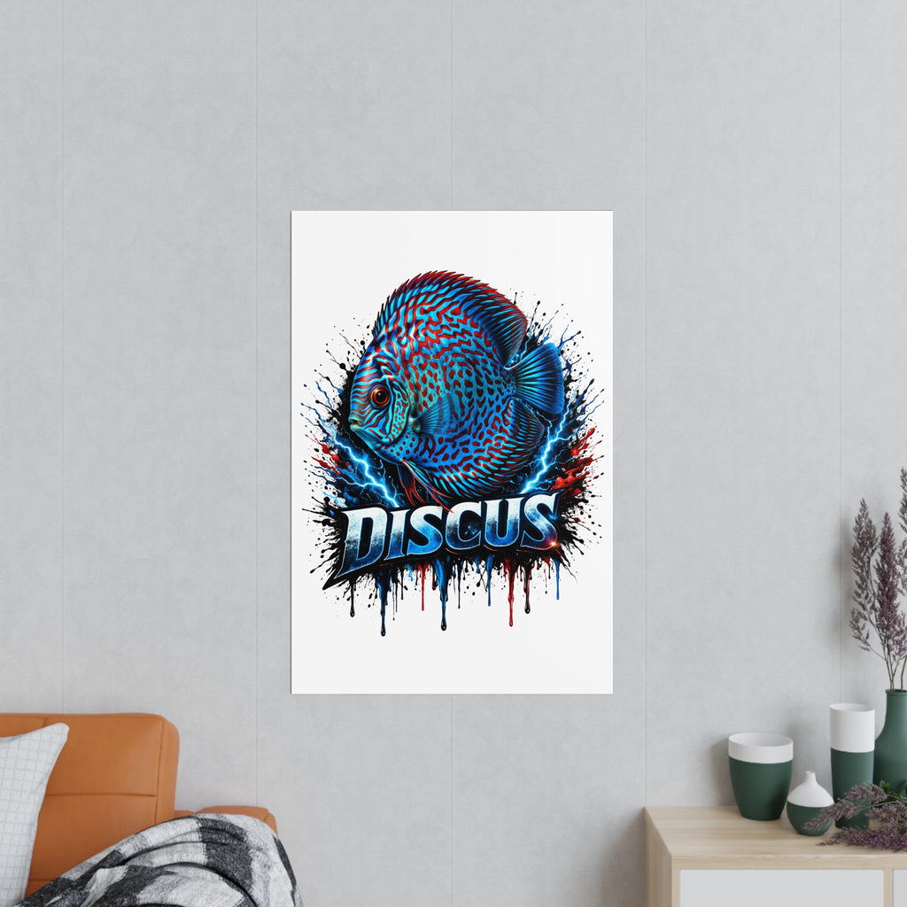 Discus Fish Photopaper Poster – Vibrant Aquarium Wall Art