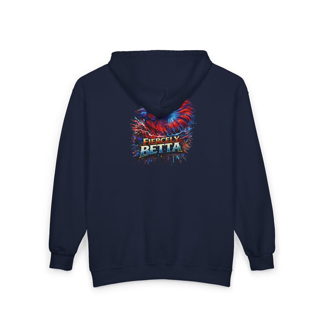 Fiercely Betta – Premium "Neon Flare" Zip-Up Hoodie