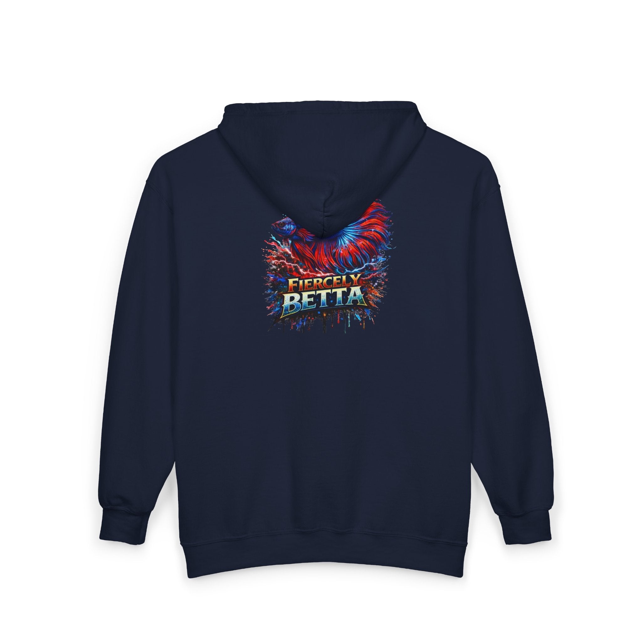 Fiercely Betta – Premium "Neon Flare" Zip-Up Hoodie