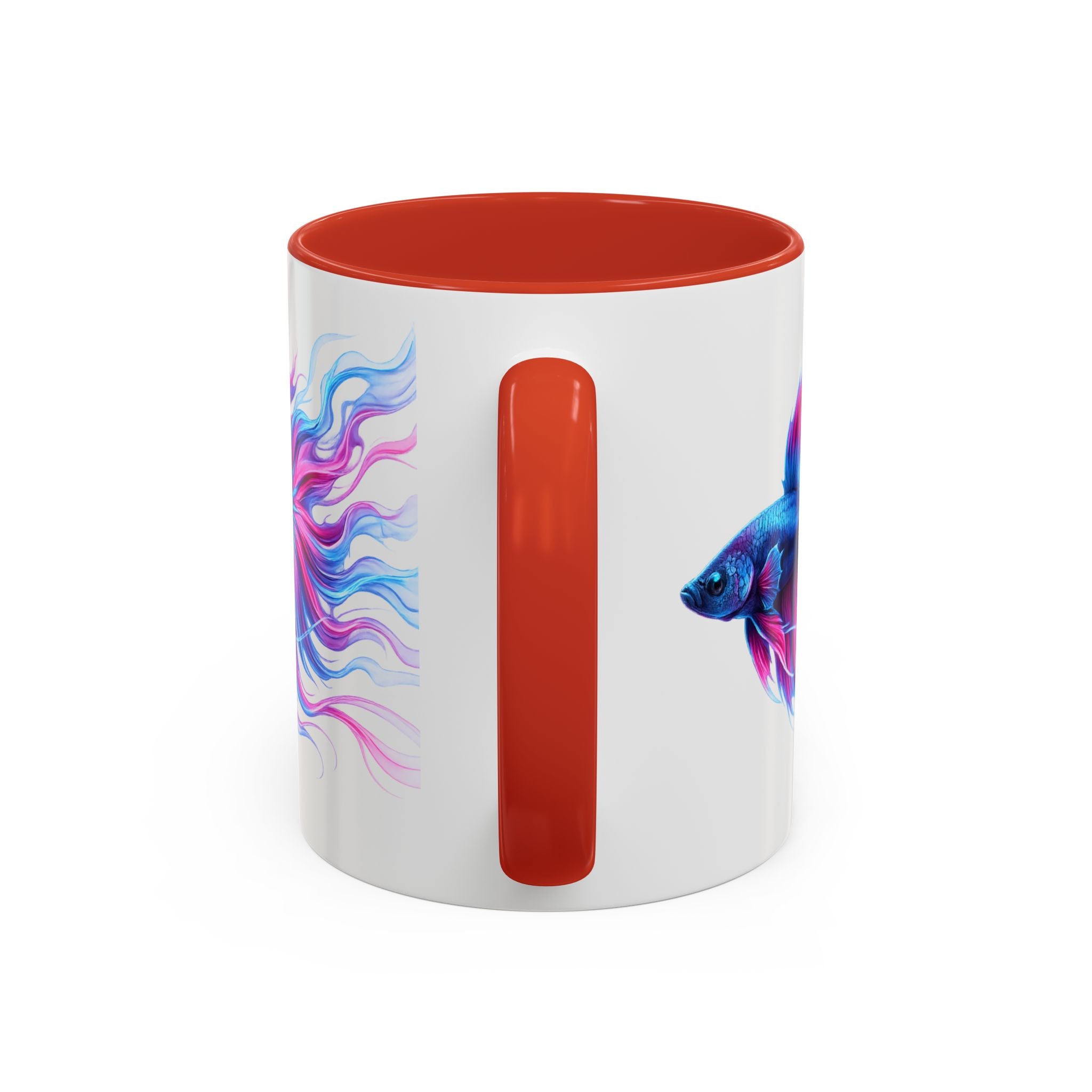 Betta Fish Accent Coffee Mug — Vibrant Neon Betta Design (11/15 oz)