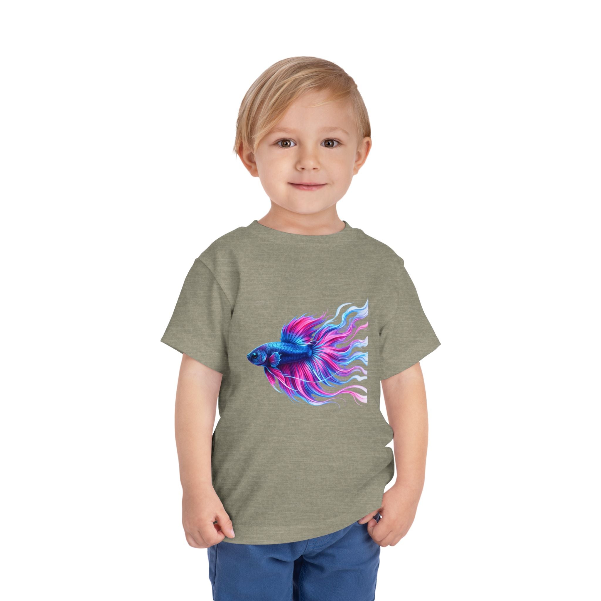 Toddler Tee — Colorful Betta Fish Graphic Kids Shirt