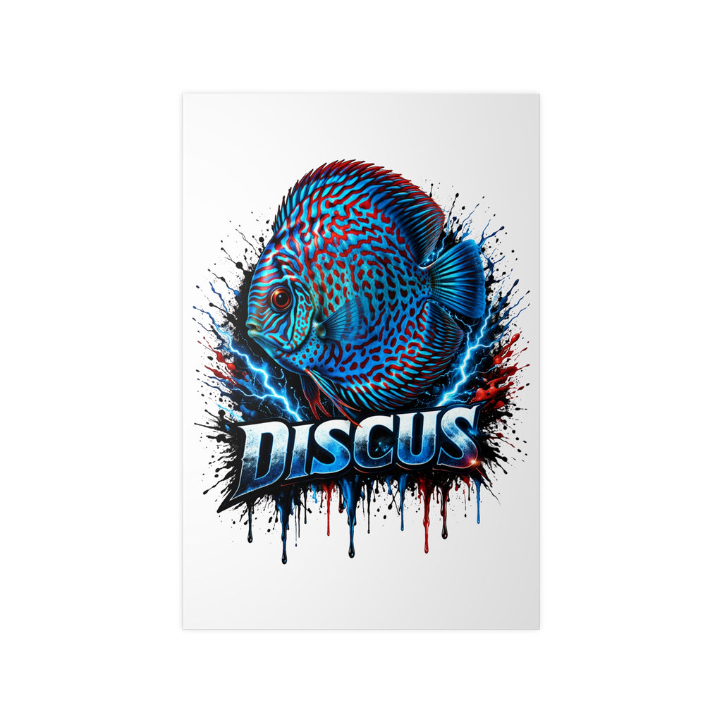 Discus Fish Photopaper Poster – Vibrant Aquarium Wall Art