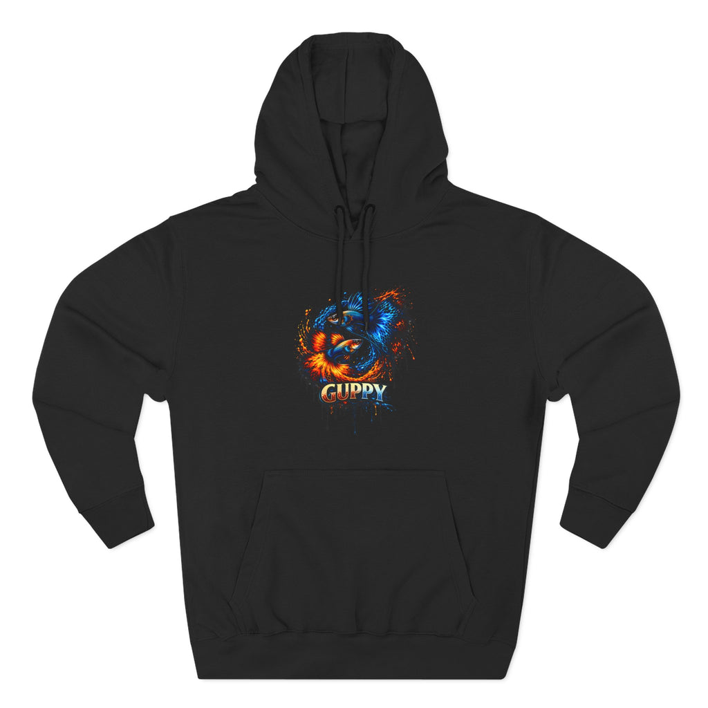 Fire & Ice Guppy – Premium Three-Panel Fleece Hoodie