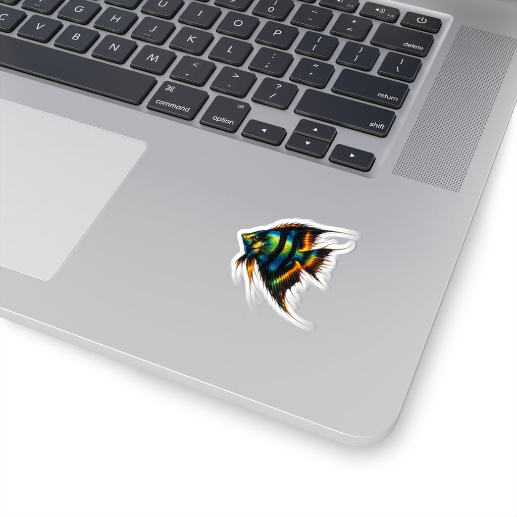 Angelfish Kiss-Cut Sticker — Colorful Tropical Aquarium Fish Decal