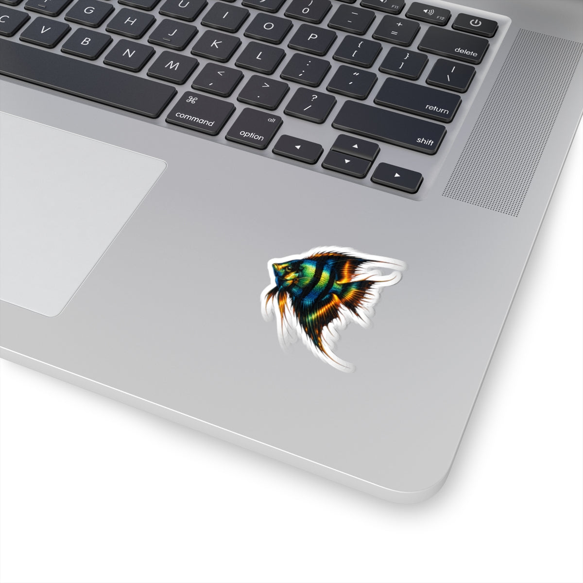 Angelfish Kiss-Cut Sticker — Colorful Tropical Aquarium Fish Decal
