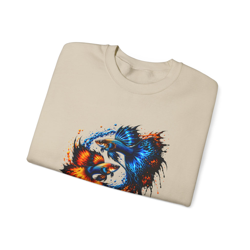 Fire & Ice Guppy – Premium "Neon Flare" Crewneck Sweatshirt