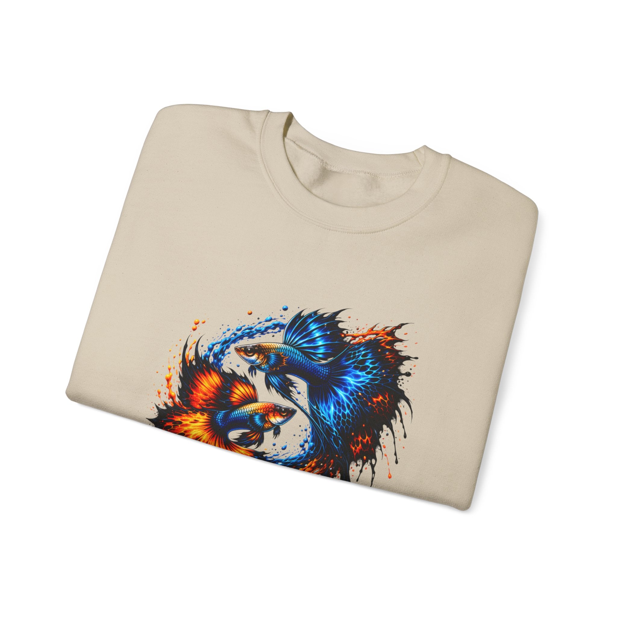 Fire & Ice Guppy – Premium "Neon Flare" Crewneck Sweatshirt