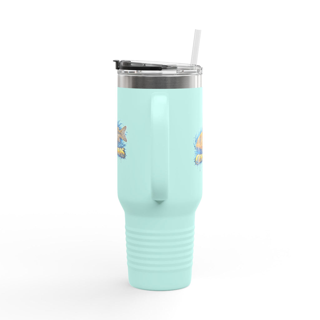 Corydoras Fish 40oz Insulated Travel Mug — Fishing Aquarium Lover Tumbler