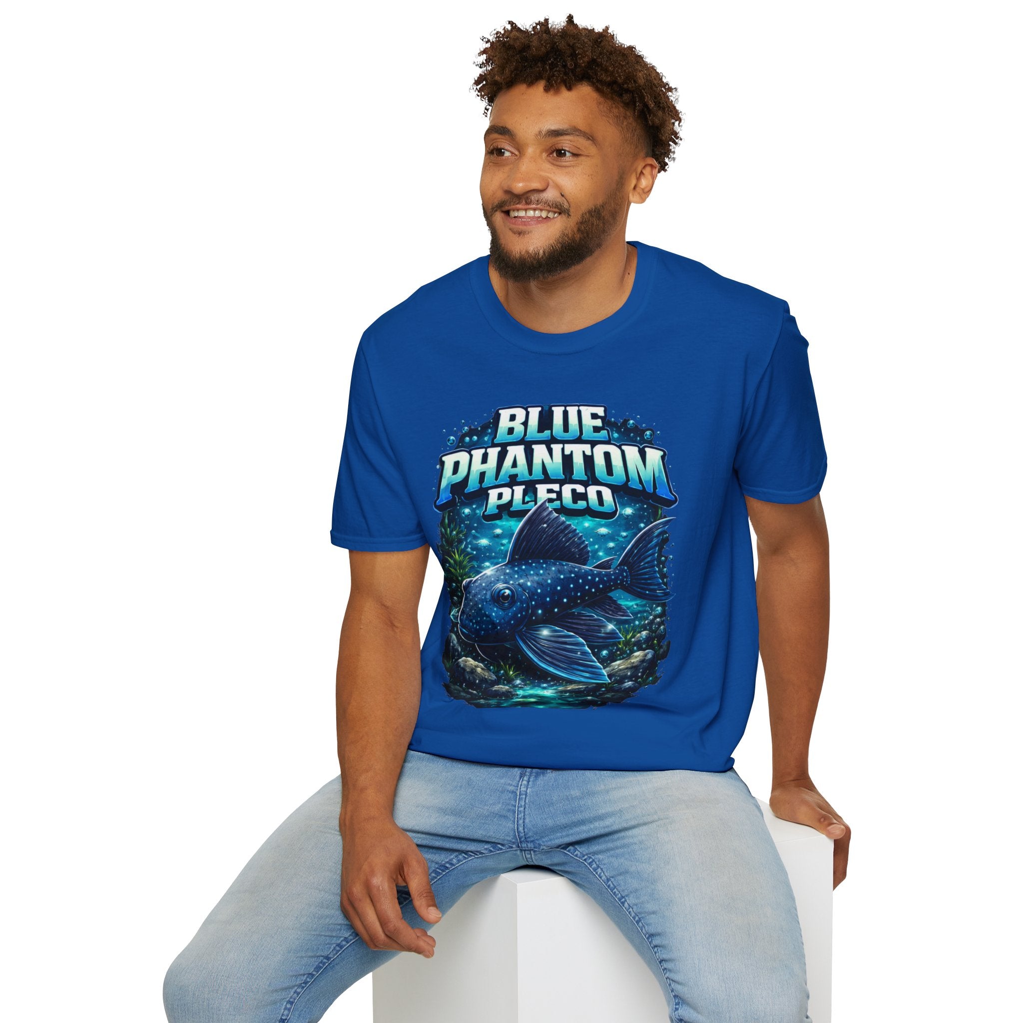 Blue Phantom Pleco T-Shirt — Graphic Aquarium Fish Tee