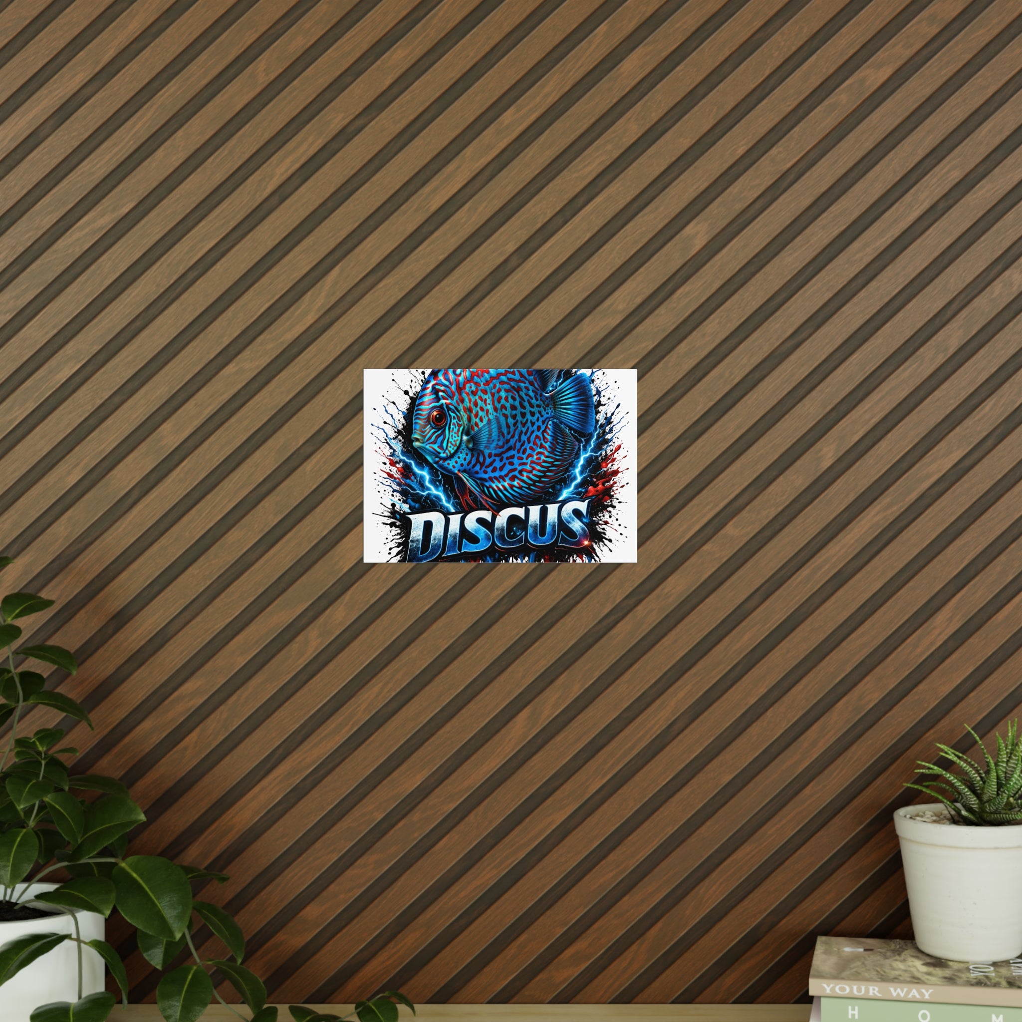 Discus Fish Photopaper Poster – Vibrant Aquarium Wall Art