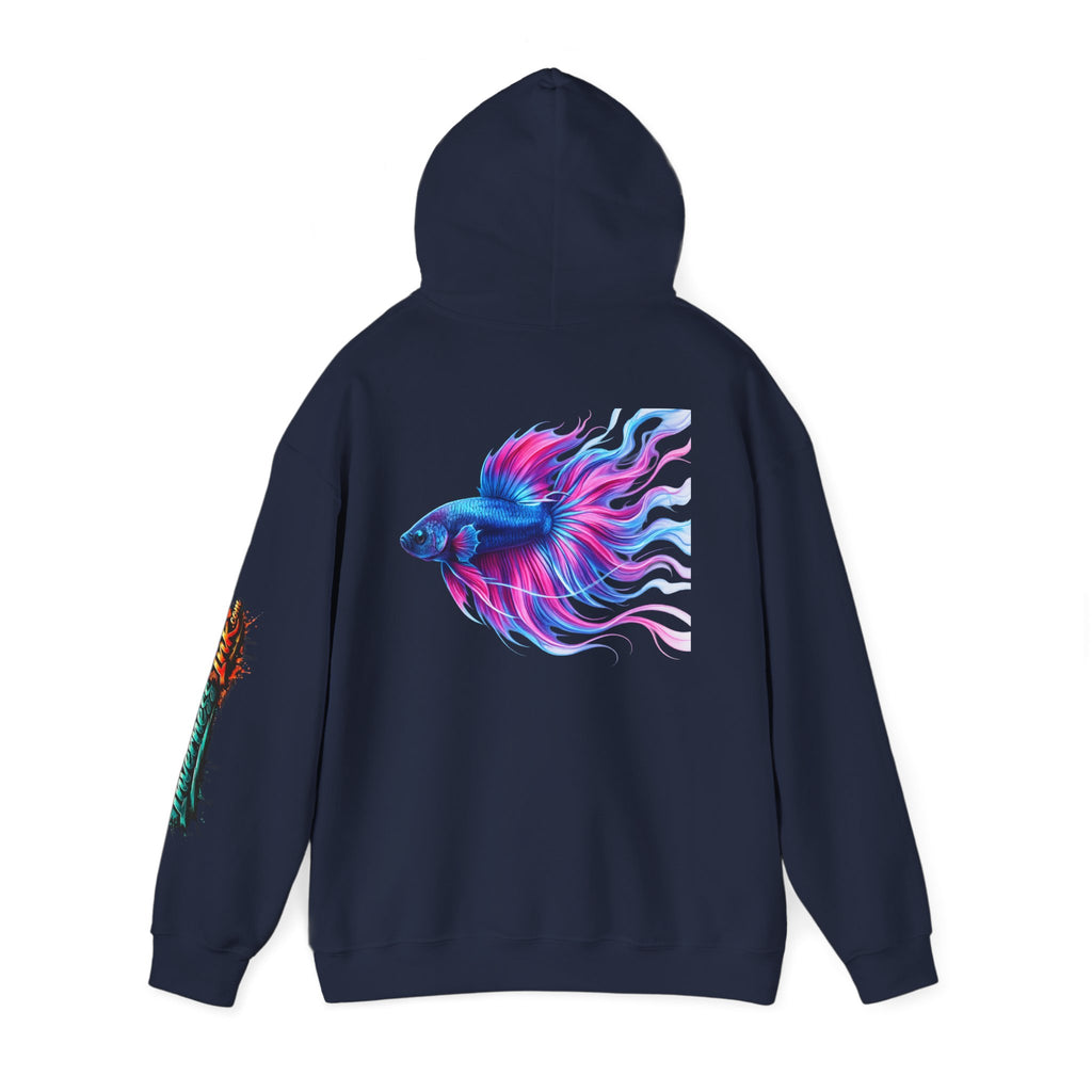 Electric Paint Betta — Artisan Series Hoodie — Inverness Ink Graphic Pullover