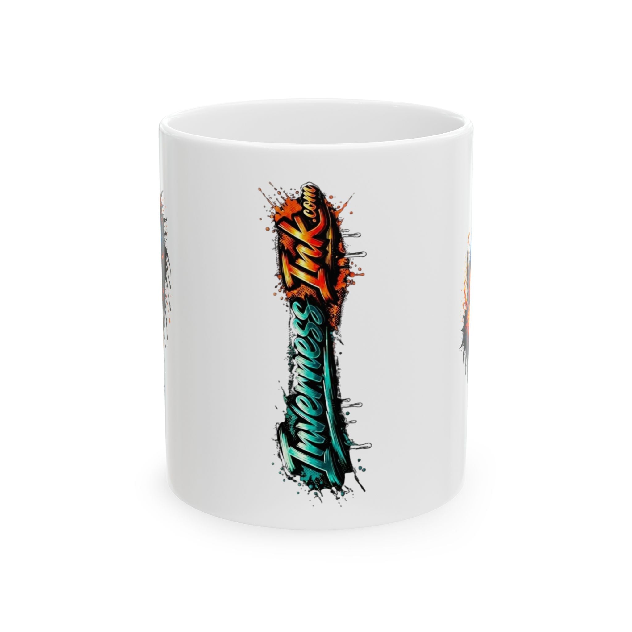 Fire & Ice Guppy – "Neon Flare" Glossy Ceramic Mug (11oz, 15oz)