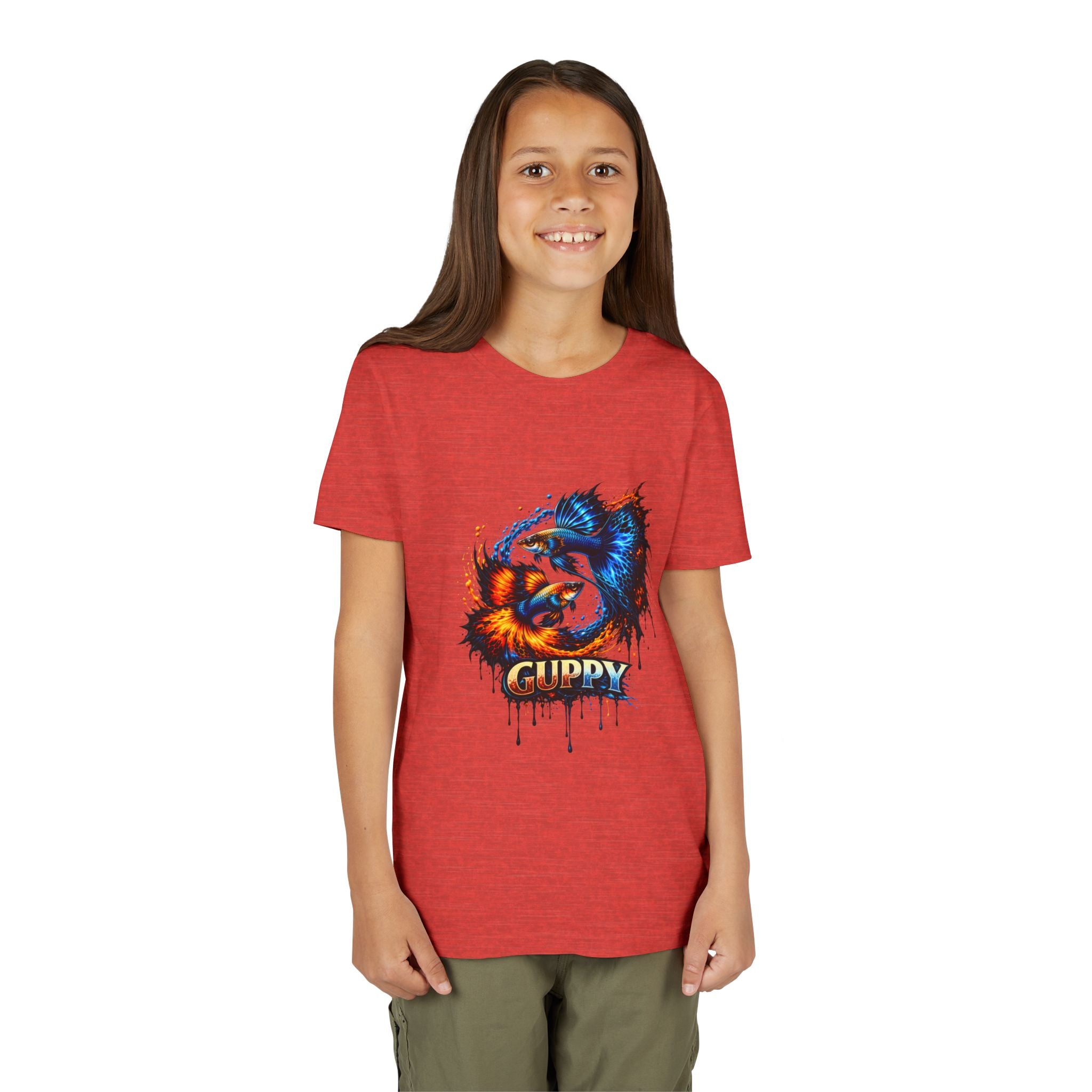 Fire & Ice Guppy – Youth "Neon Flare" Premium Tee