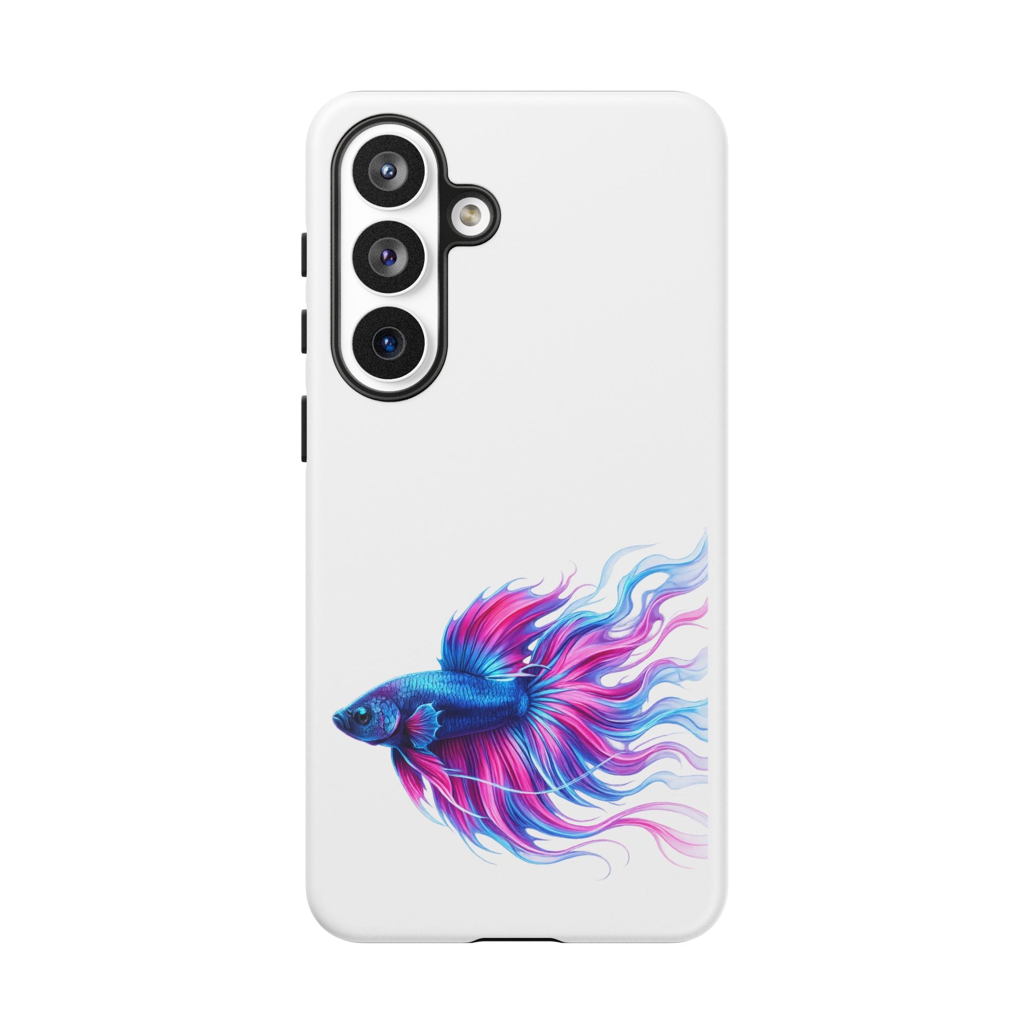 Betta Fish Tough Phone Case — Colorful Watercolor Fish Protective Cover