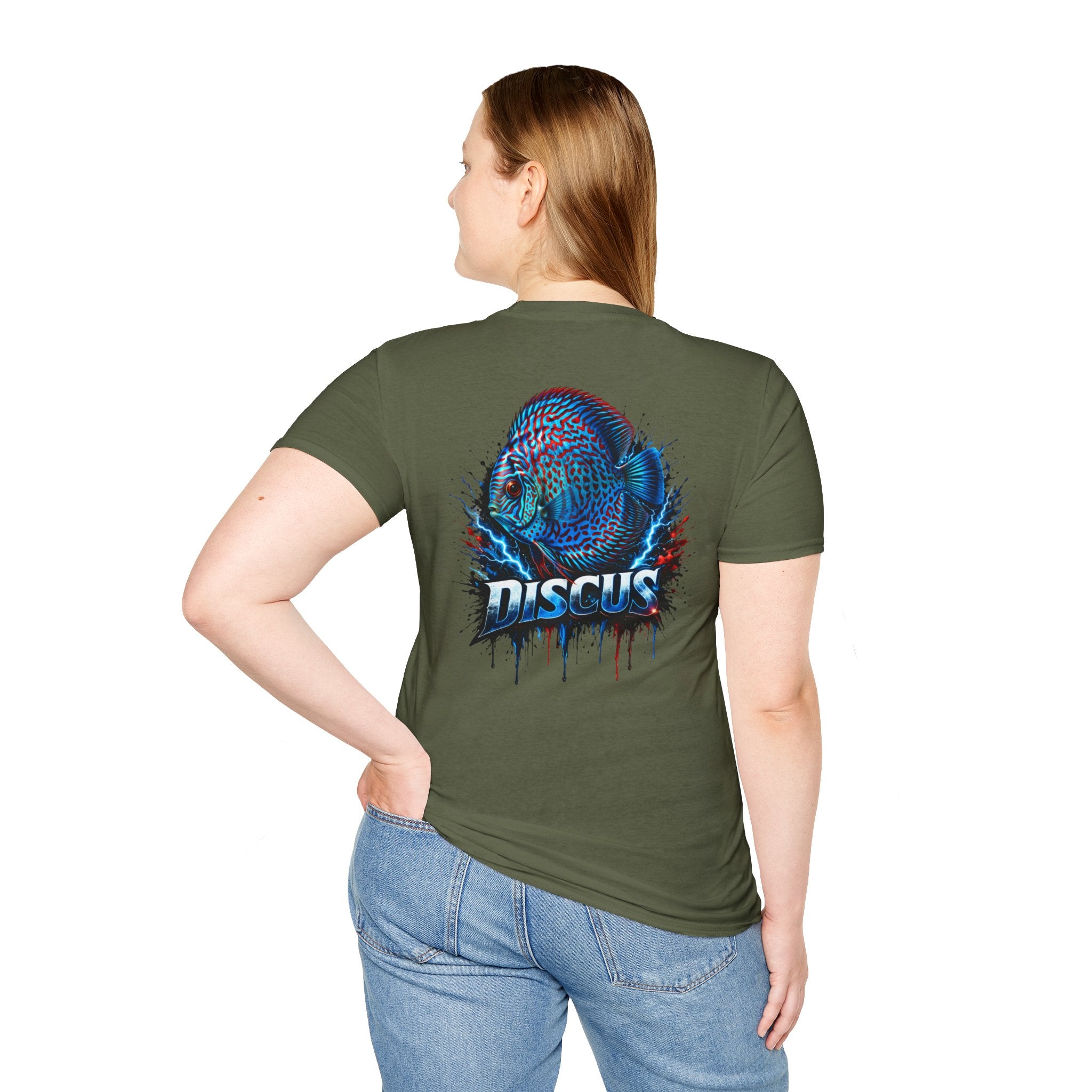 Electric Discus Fish T-Shirt - King of the Aquarium Lightning Art