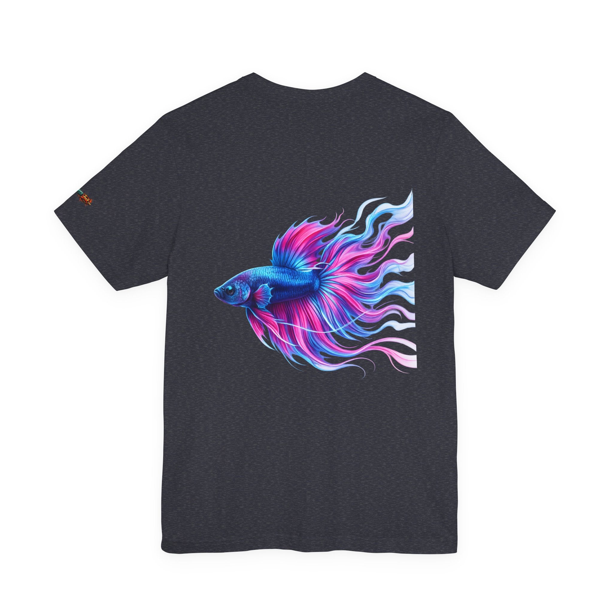Betta Fish Graphic Tee — Vibrant Blue & Pink Aquatic Art T‑Shirt