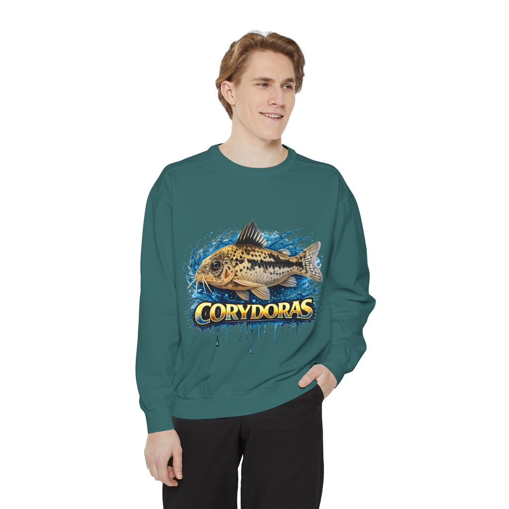 Corydoras Fish Sweatshirt — Aquatic Aquarium Catfish Graphic Crewneck