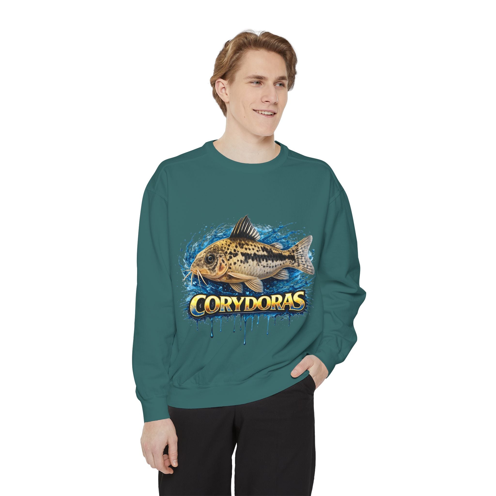 Corydoras Fish Sweatshirt — Aquatic Aquarium Catfish Graphic Crewneck