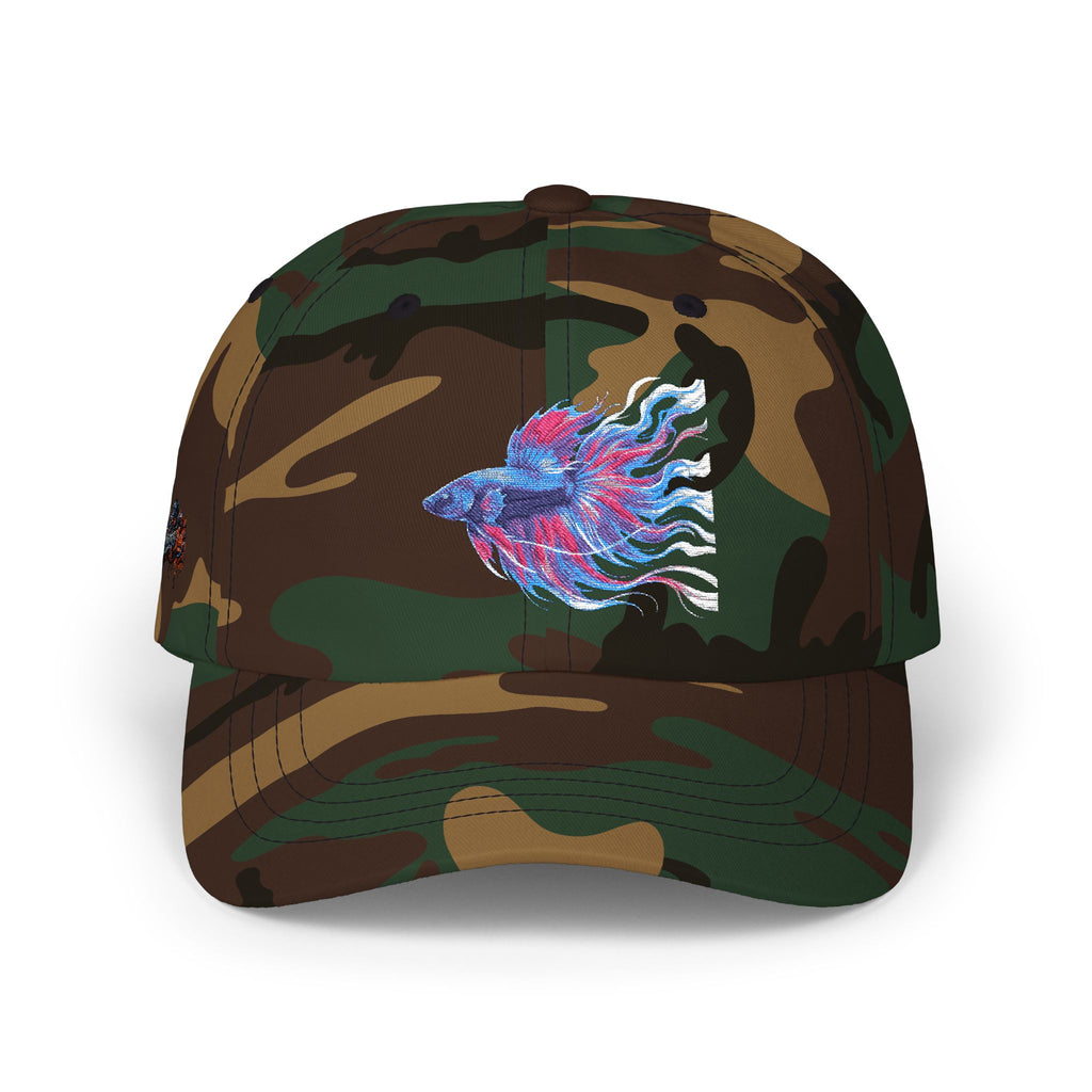 Betta Fish Dad Cap – Embroidered Color Splash Fish Baseball Hat