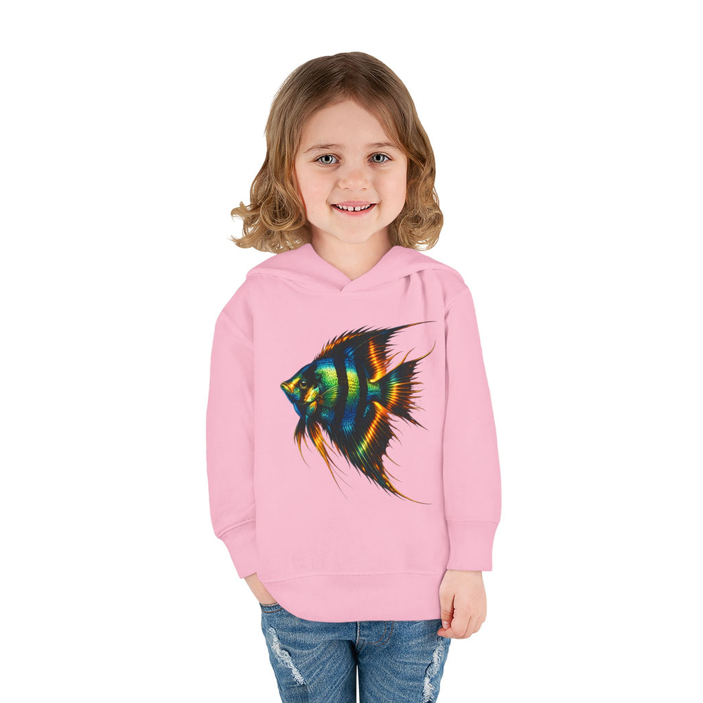 Toddler Hoodie with Colorful Angelfish Graphic