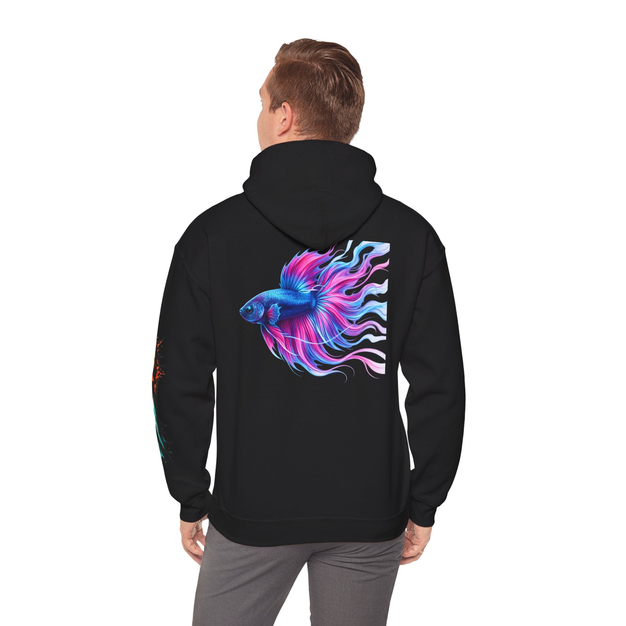 Electric Paint Betta — Artisan Series Hoodie — Inverness Ink Graphic Pullover