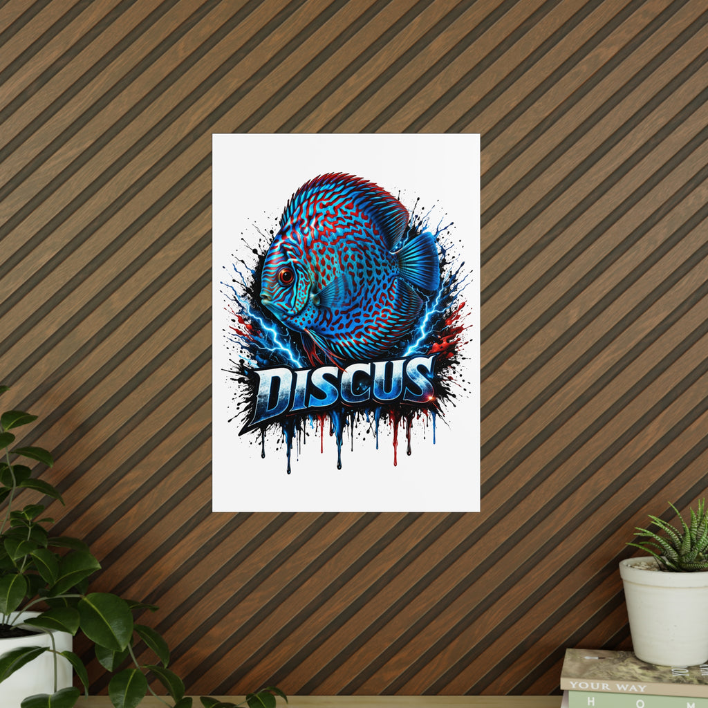 Discus Fish Photopaper Poster – Vibrant Aquarium Wall Art