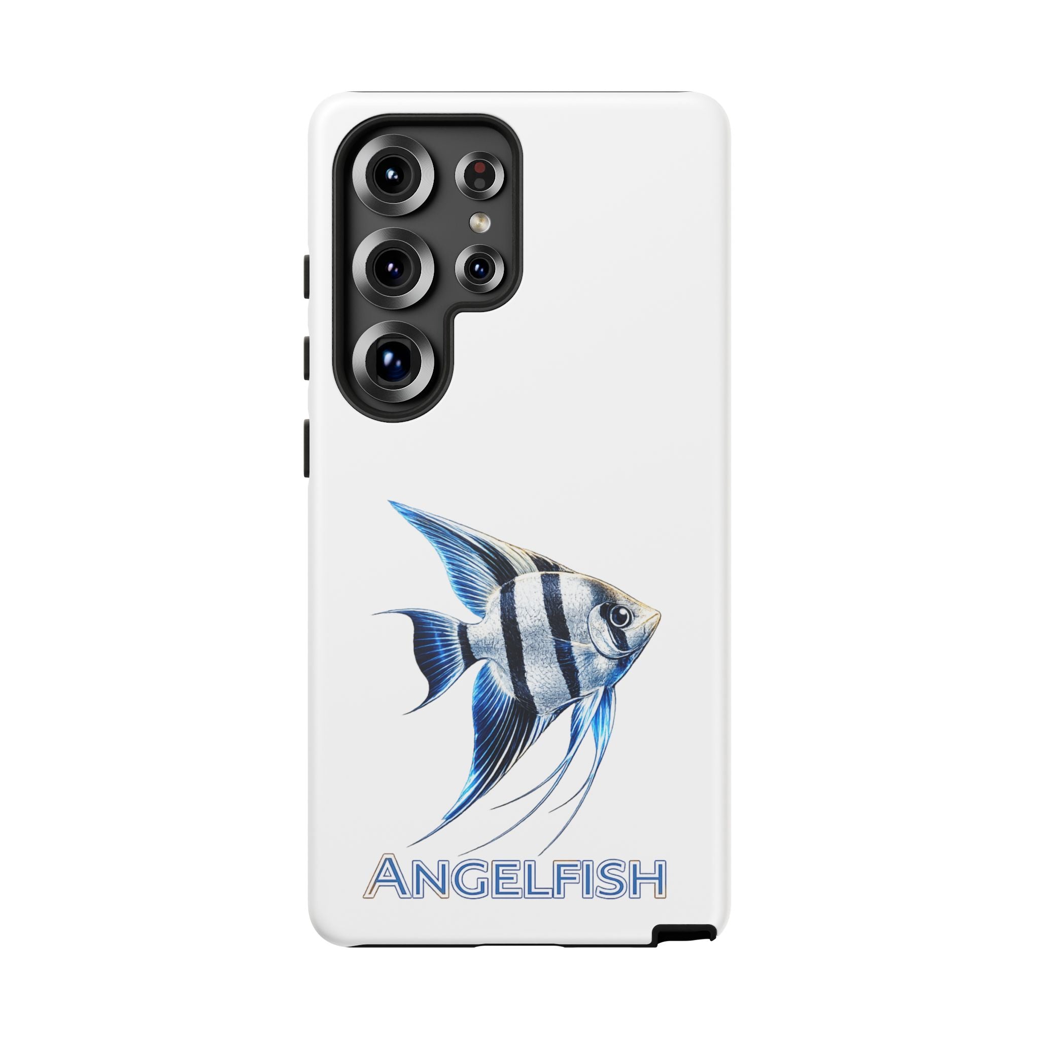 Angelfish Tough Phone Case – Durable Protective Case with Blue Tropical Fish Design