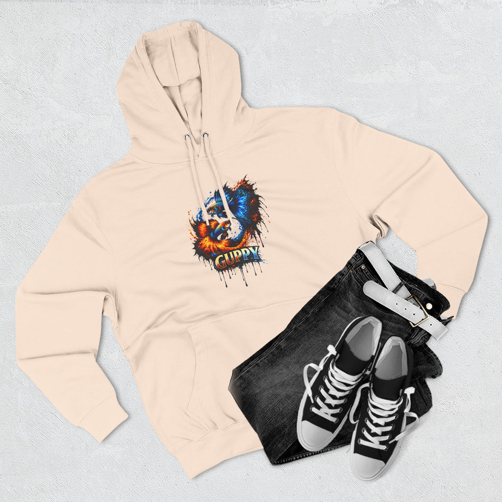Fire & Ice Guppy – Premium Three-Panel Fleece Hoodie