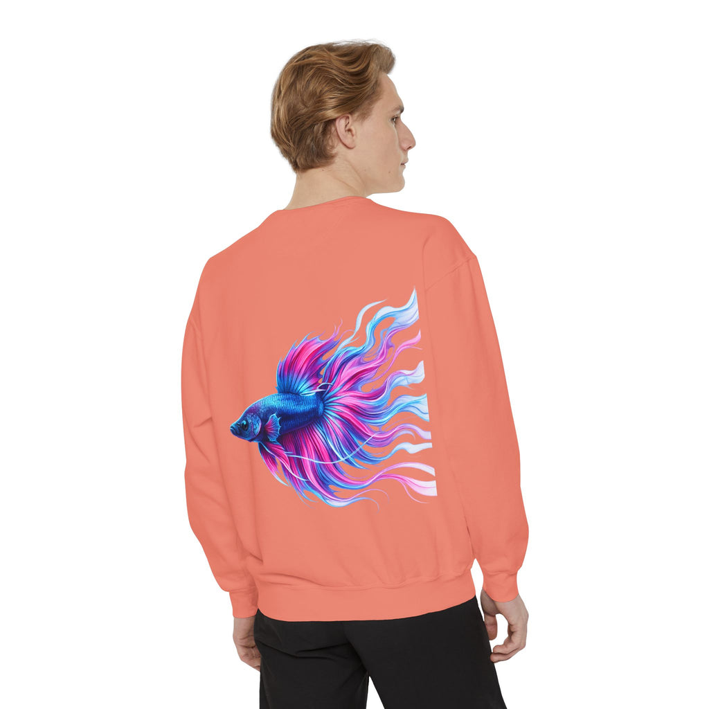Betta Bliss Sweatshirt — Colorful Betta Fish Graphic Crewneck