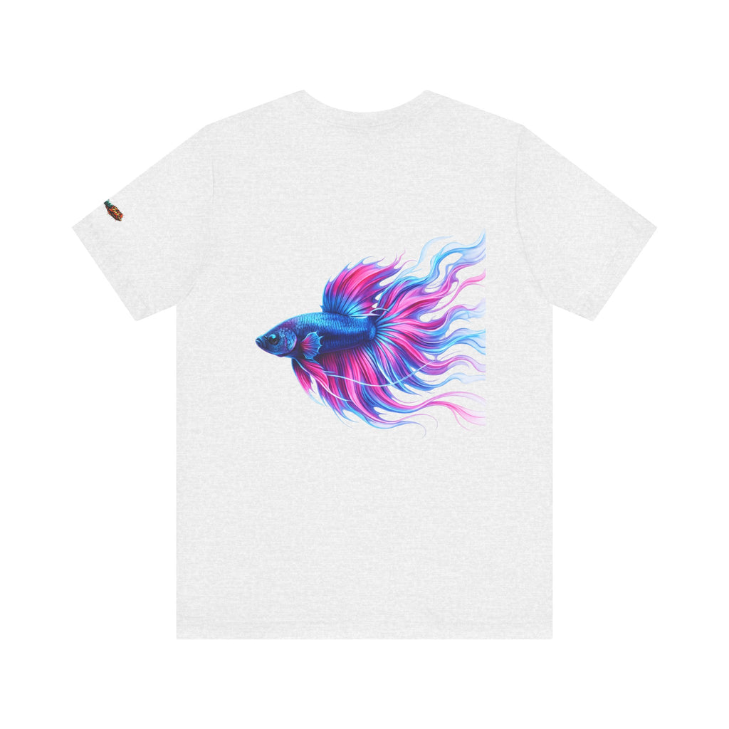 Betta Fish Graphic Tee — Vibrant Blue & Pink Aquatic Art T‑Shirt