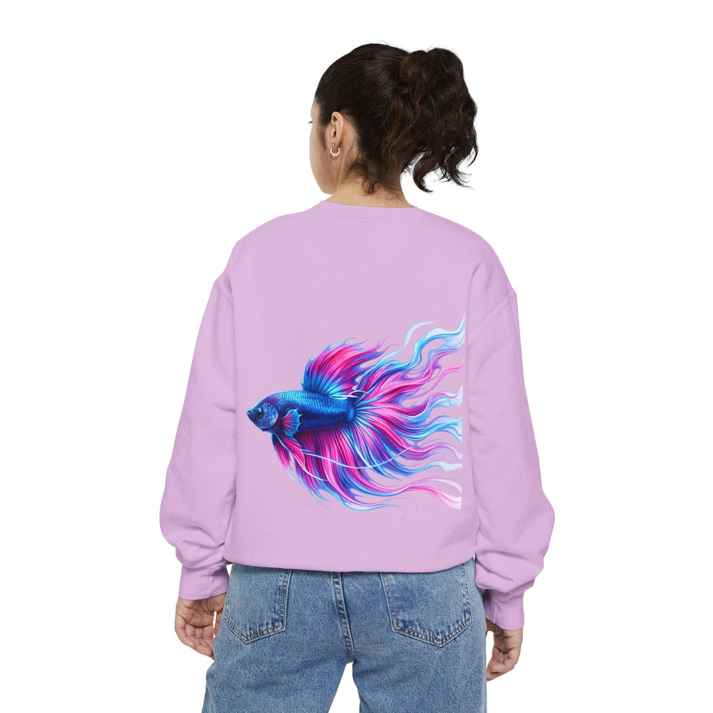 Betta Bliss Sweatshirt — Colorful Betta Fish Graphic Crewneck
