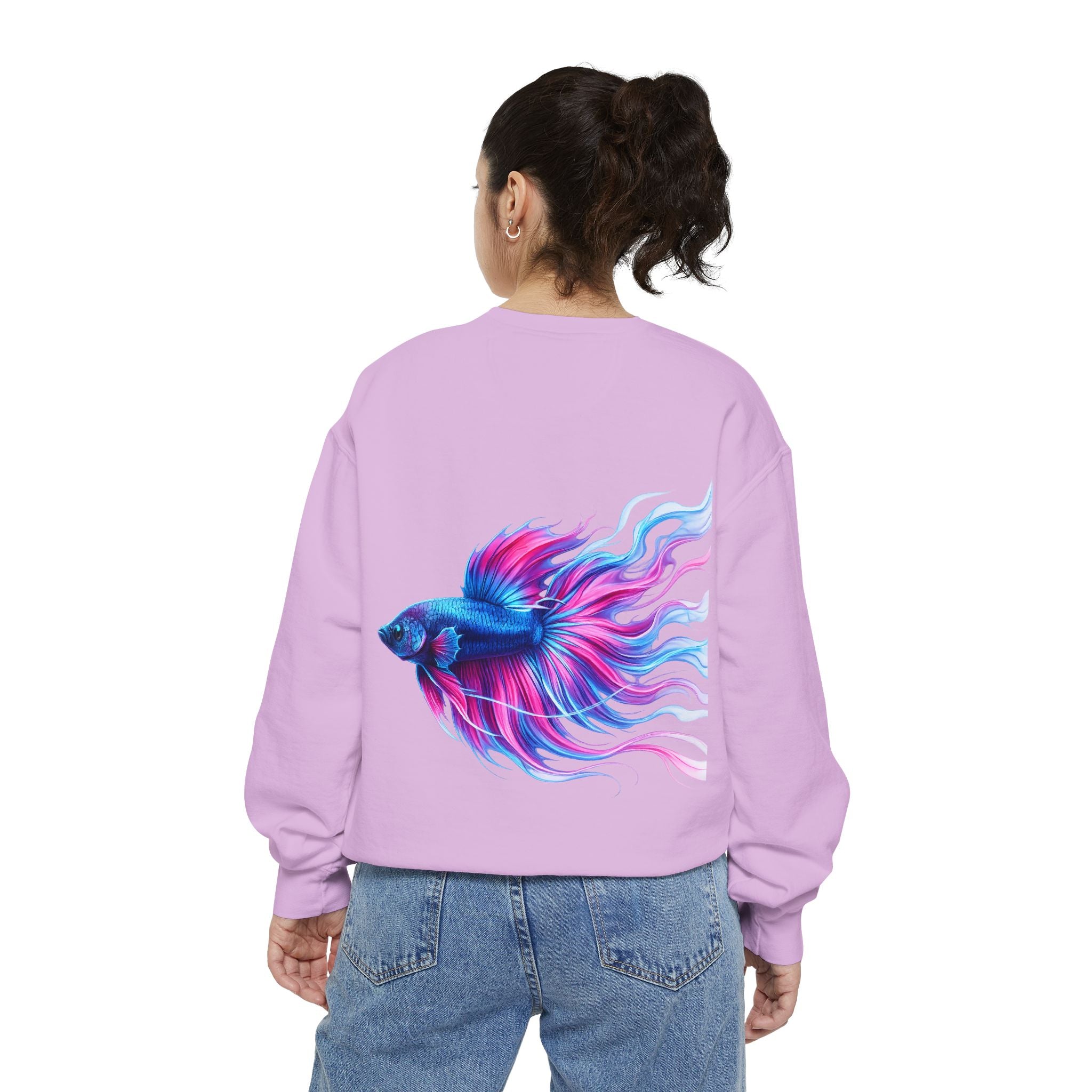 Betta Bliss Sweatshirt — Colorful Betta Fish Graphic Crewneck