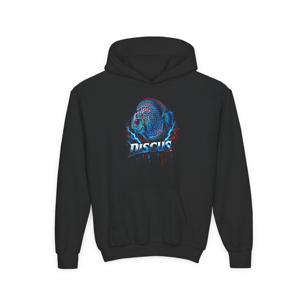 Youth Hoodie — Colorful Discus Fish Graphic Pullover