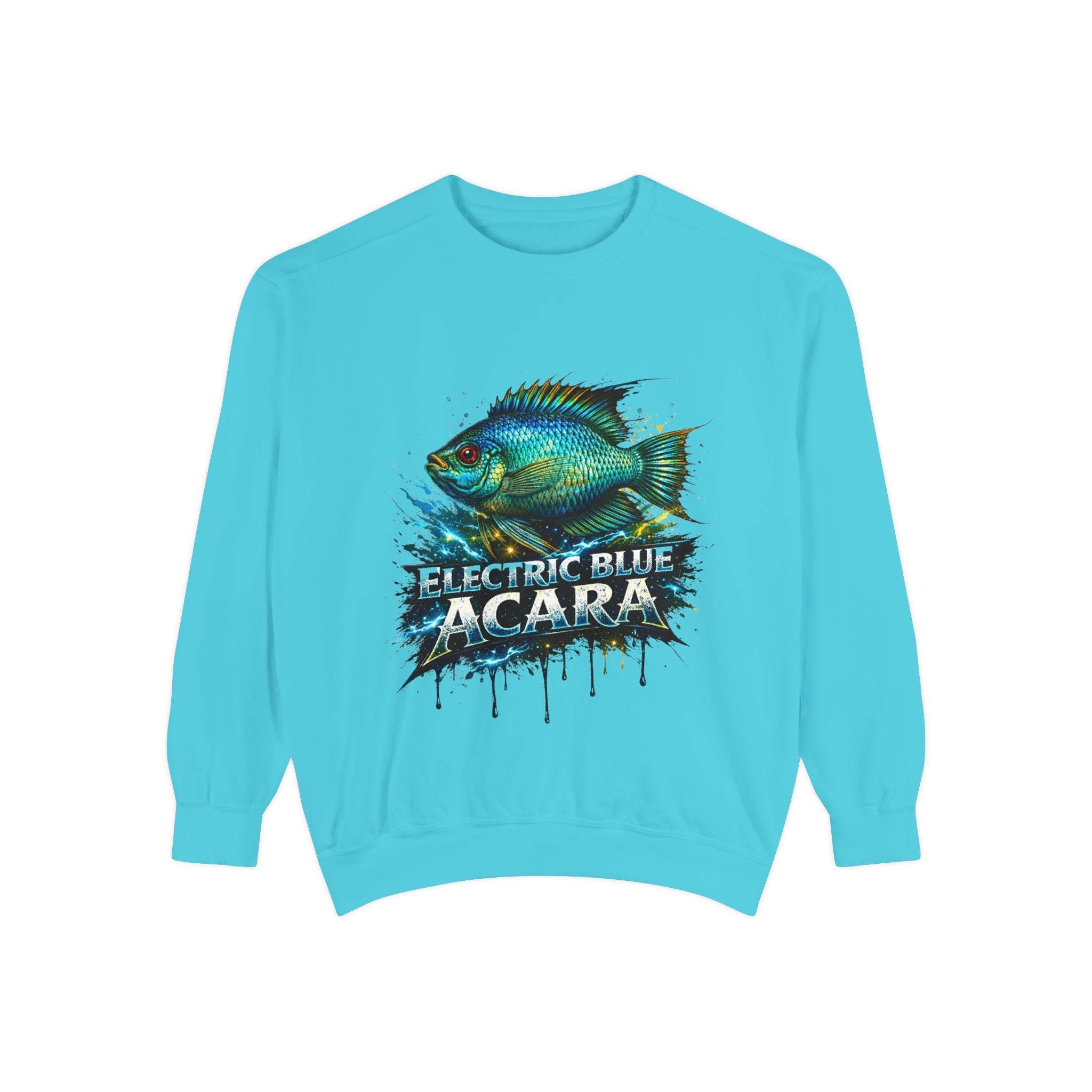 Electric Blue Acara – Garment-Dyed Premium Sweatshirt