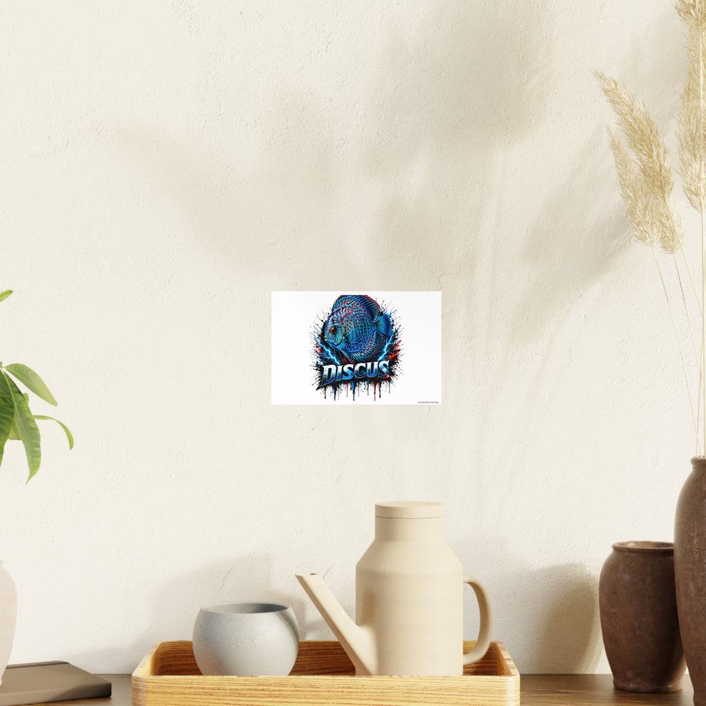 Discus Fish Art Poster — Vibrant Aquarium Wall Print