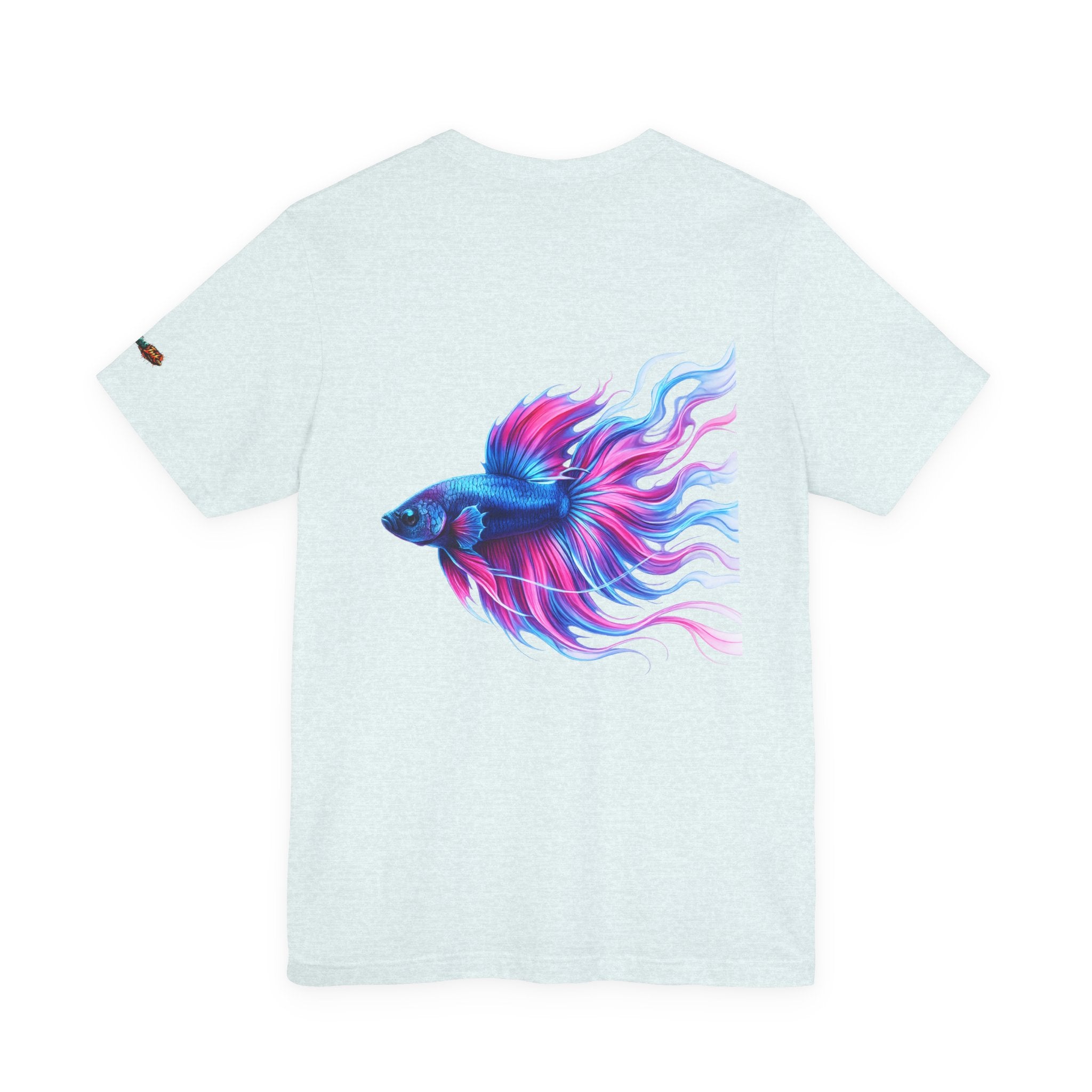 Betta Fish Graphic Tee — Vibrant Blue & Pink Aquatic Art T‑Shirt