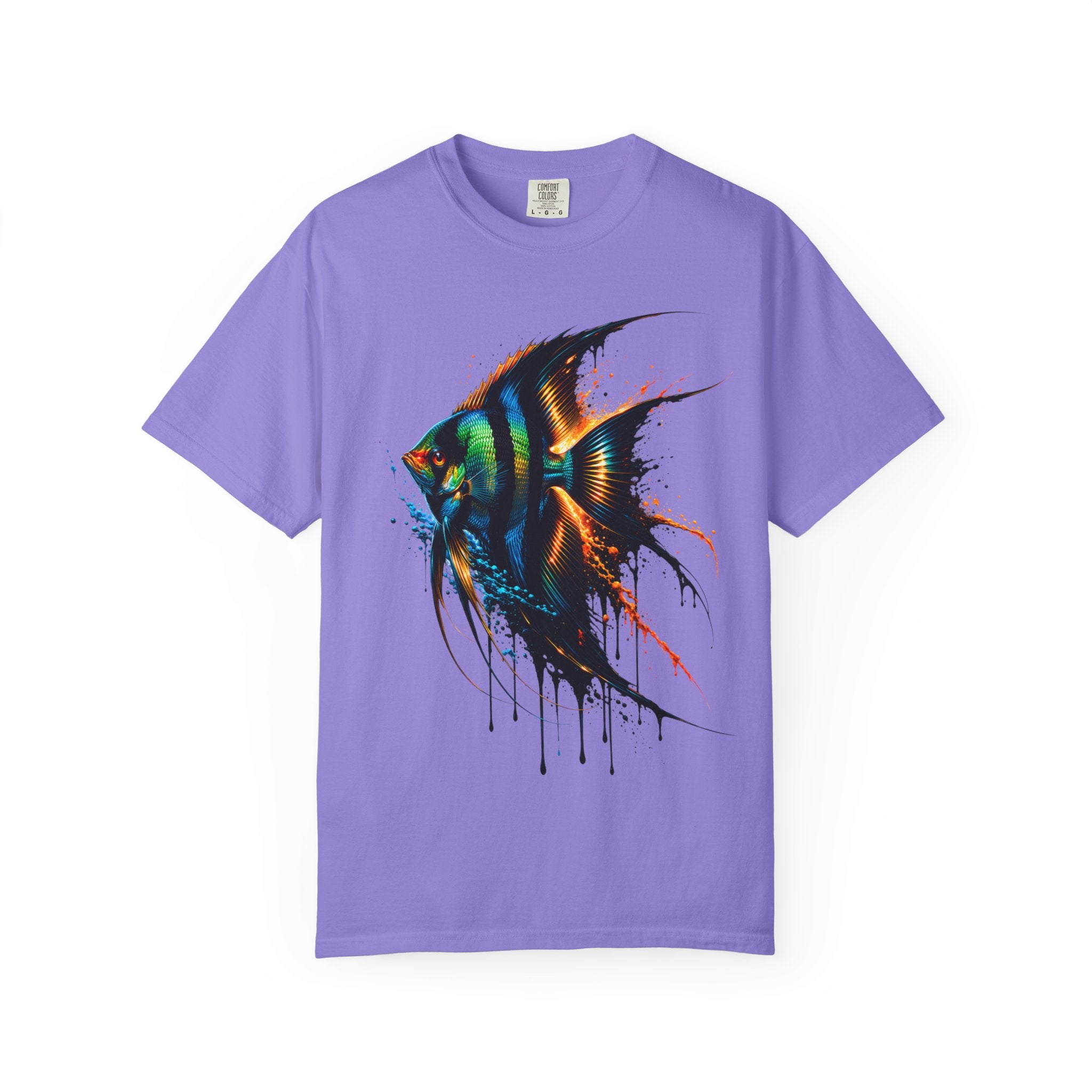 Vibrant Drip Angelfish Graphic Tee