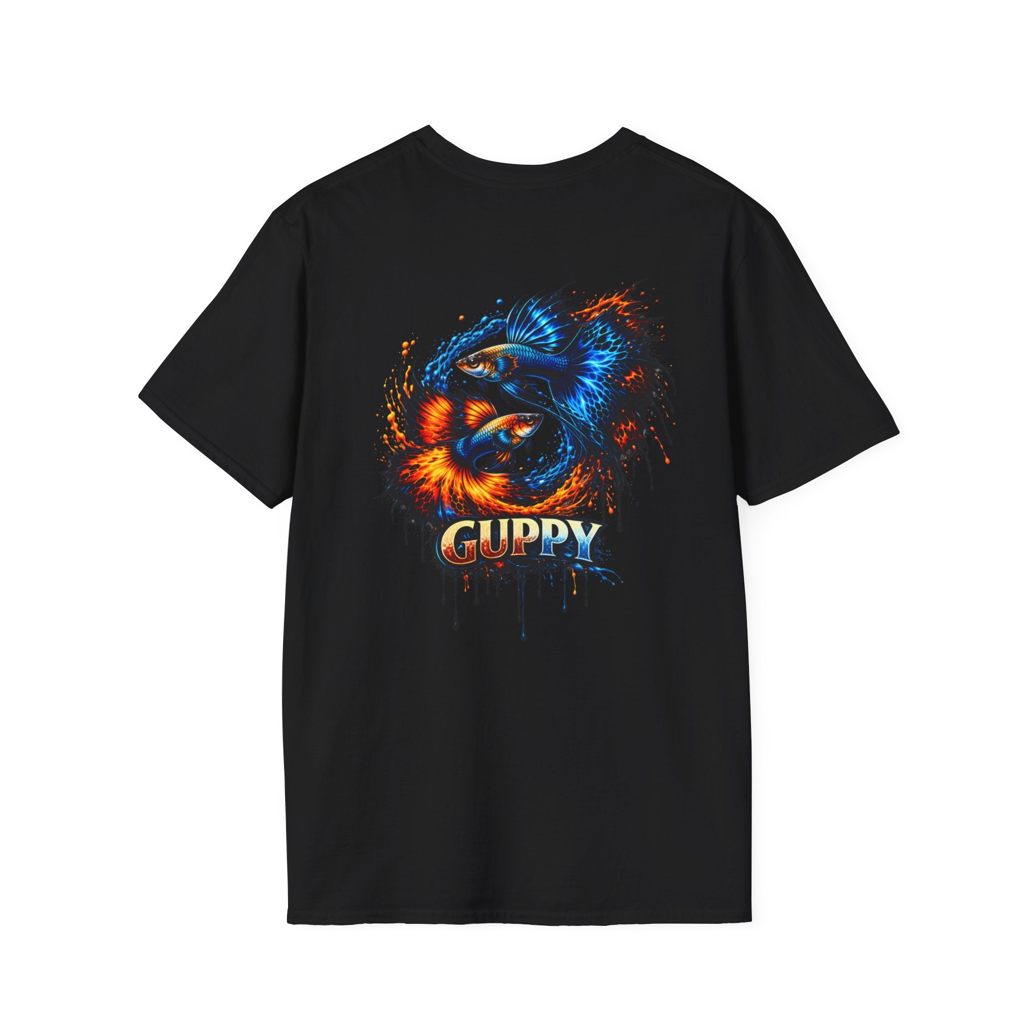 Guppy Fish T-Shirt — Vibrant Watercolor Drip Graphic Tee