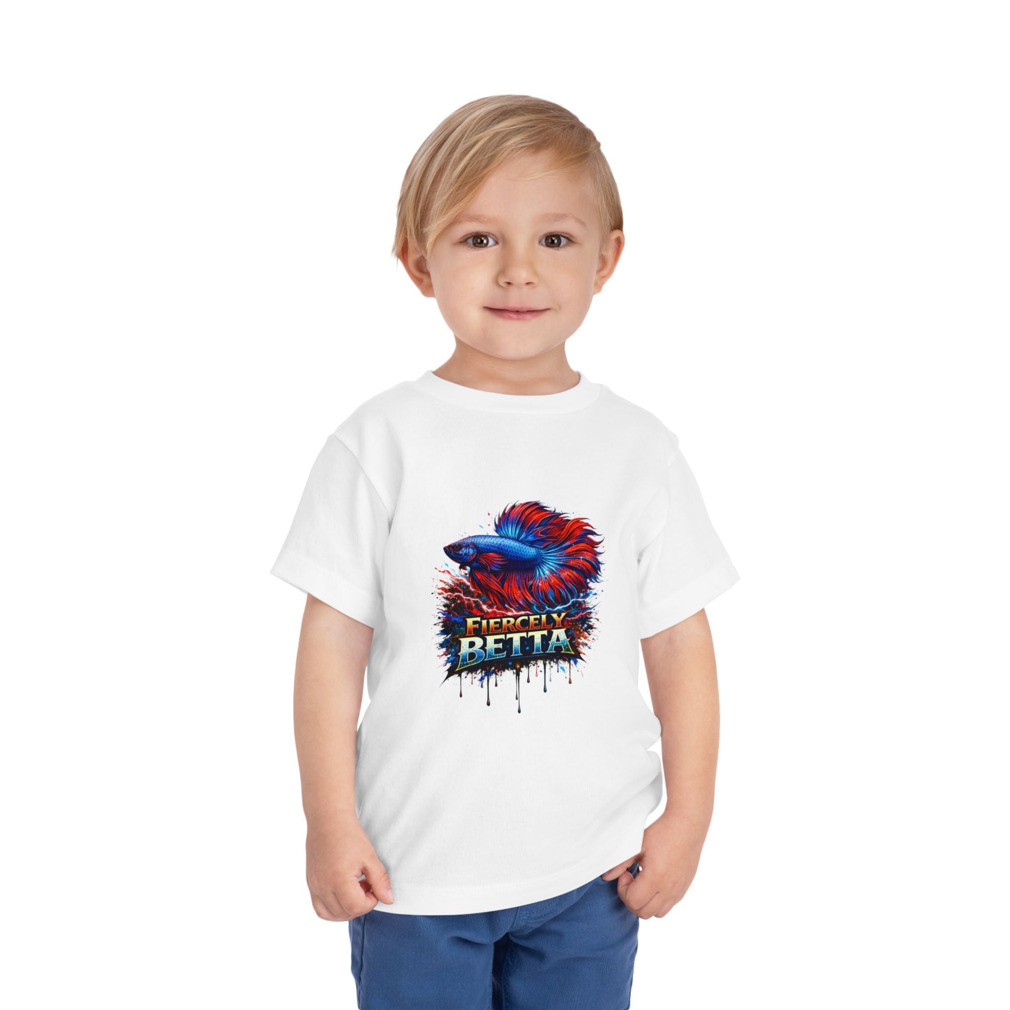 Toddler Tee - 'Fierce Betta' Colorful Betta Fish Graphic Shirt for Kids