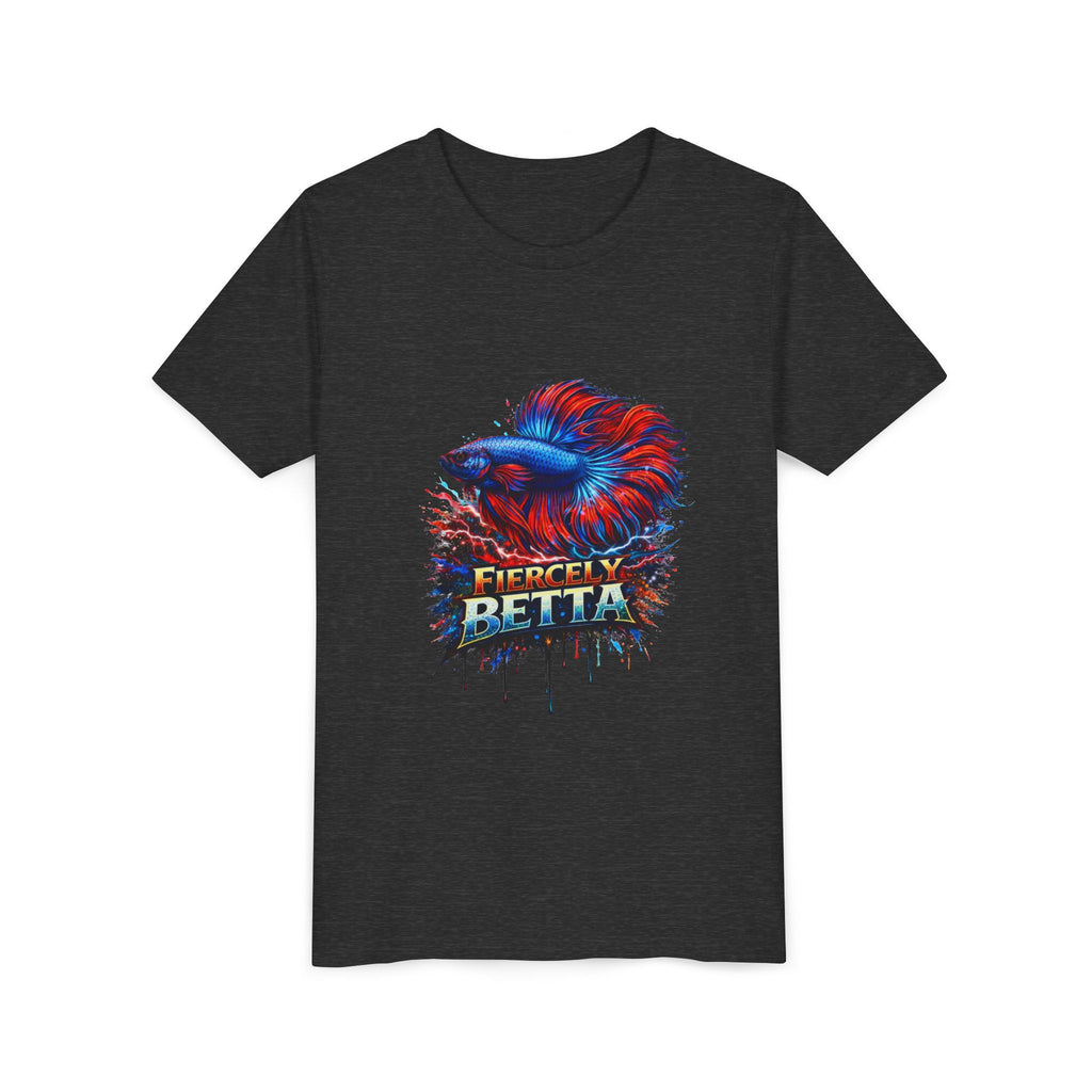 Fiercely Betta Youth Tee - Colorful Betta Fish Graphic Shirt