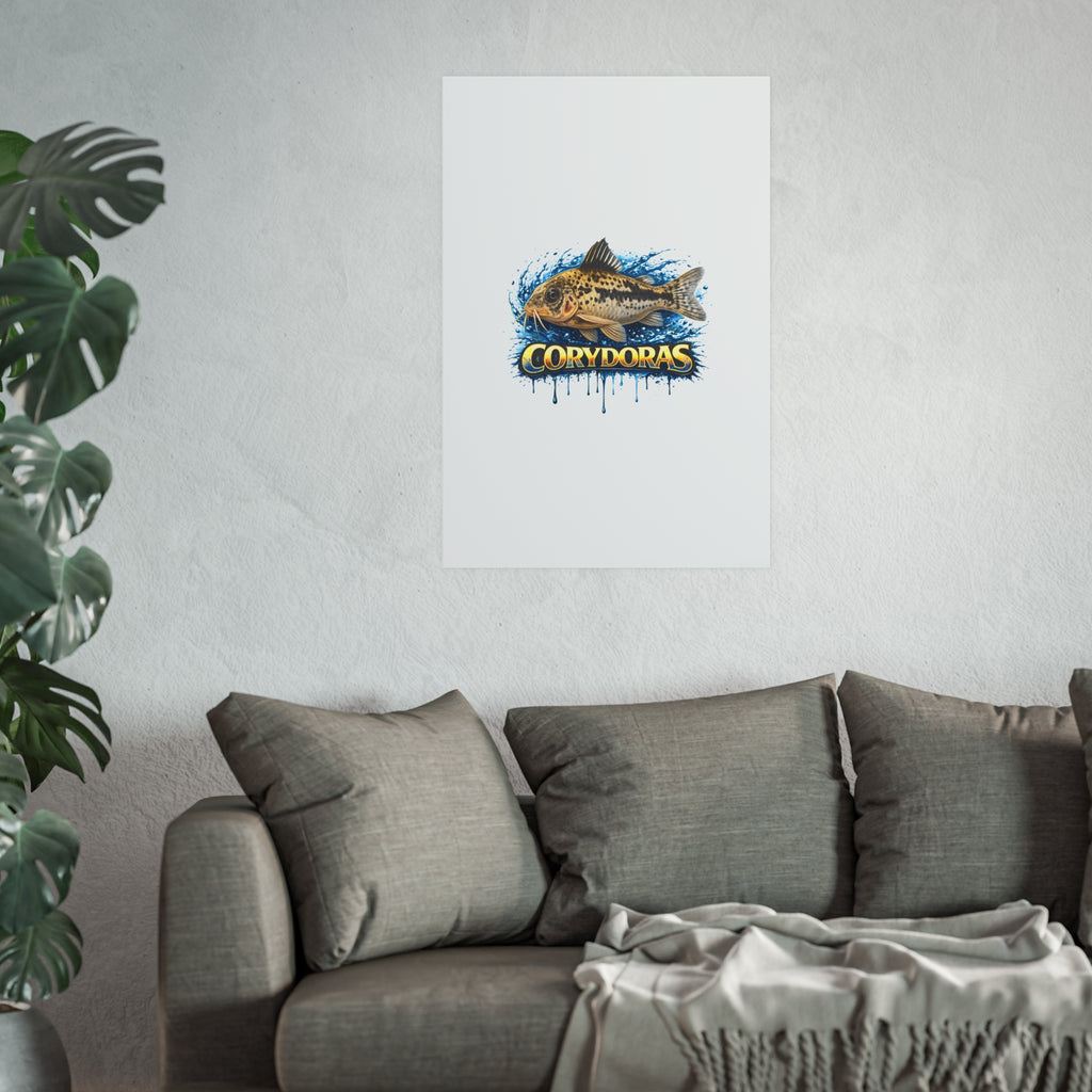 Corydoras Fish Poster — Decorative Aquarium Art Print (Satin/Matte)