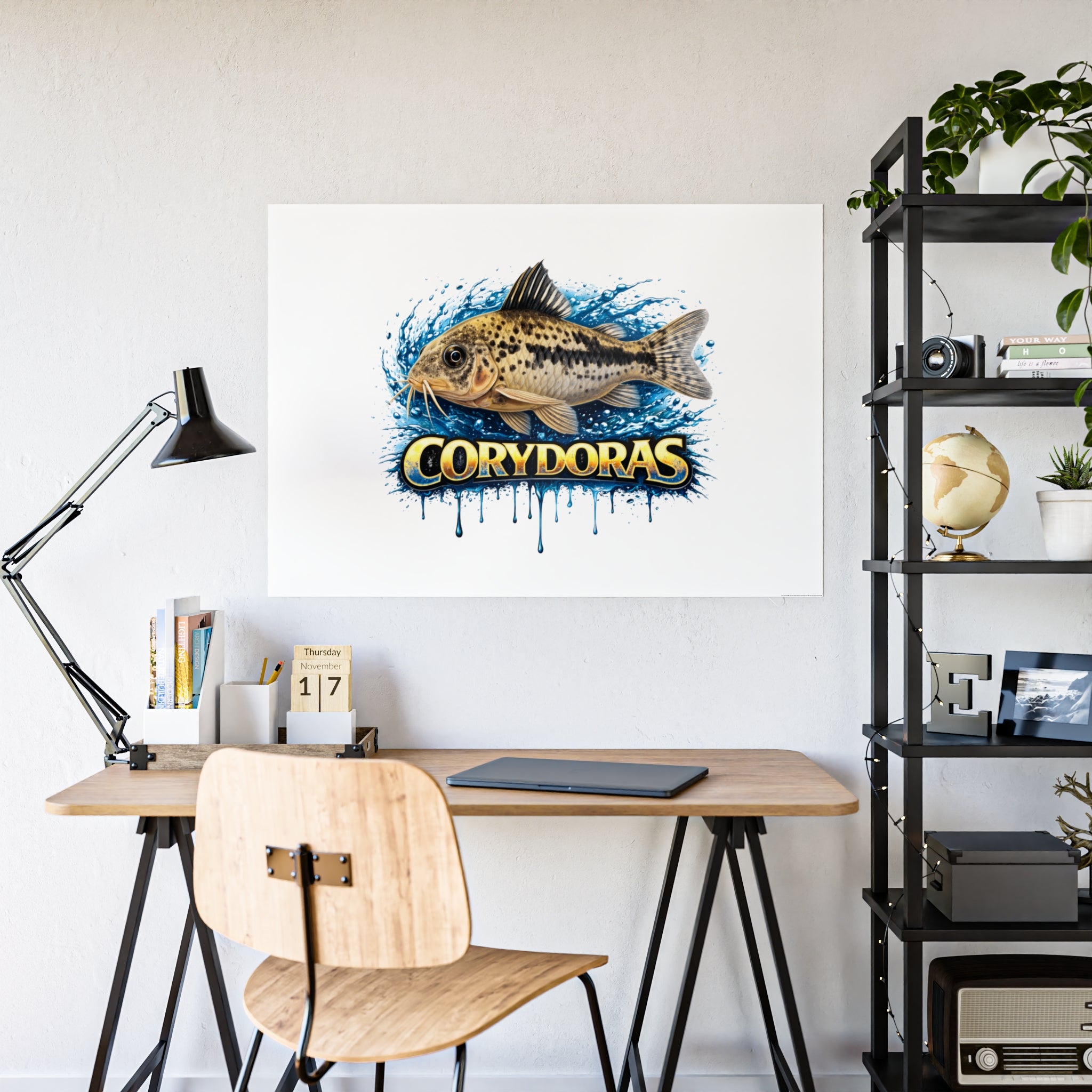 Corydoras Fish Gloss Poster – Aquarium Artwork Print