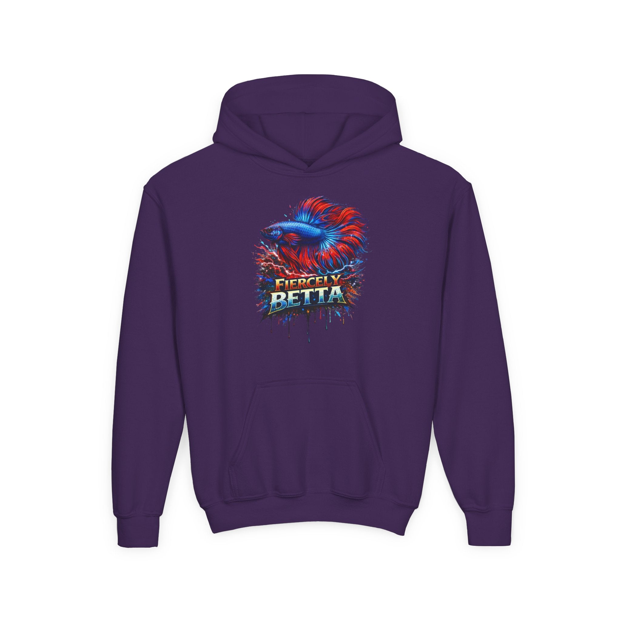 Fiercely Betta – Kids "Neon Flare" Fleece Hoodie