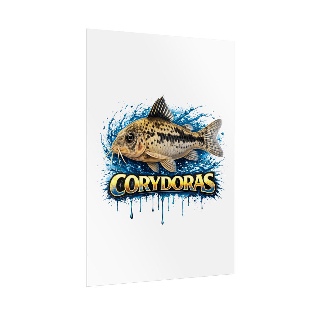 Corydoras Aquarium Fish Poster — Rolled Decorative Wall Art for Fishkeepers