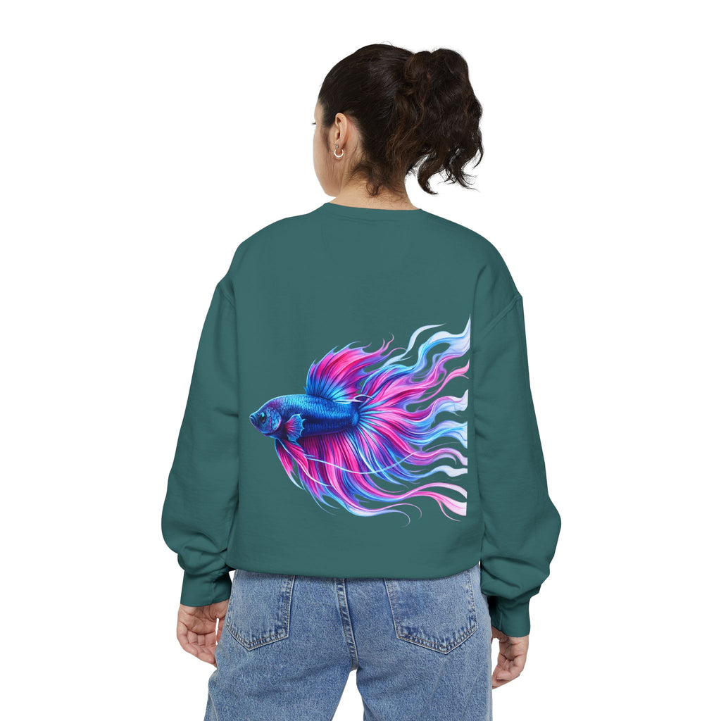 Betta Bliss Sweatshirt — Colorful Betta Fish Graphic Crewneck