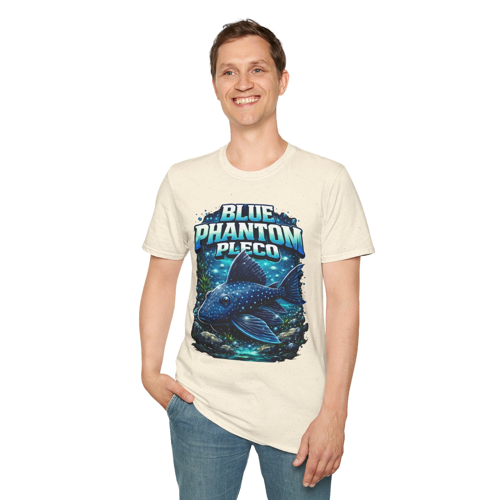 Blue Phantom Pleco T-Shirt — Graphic Aquarium Fish Tee